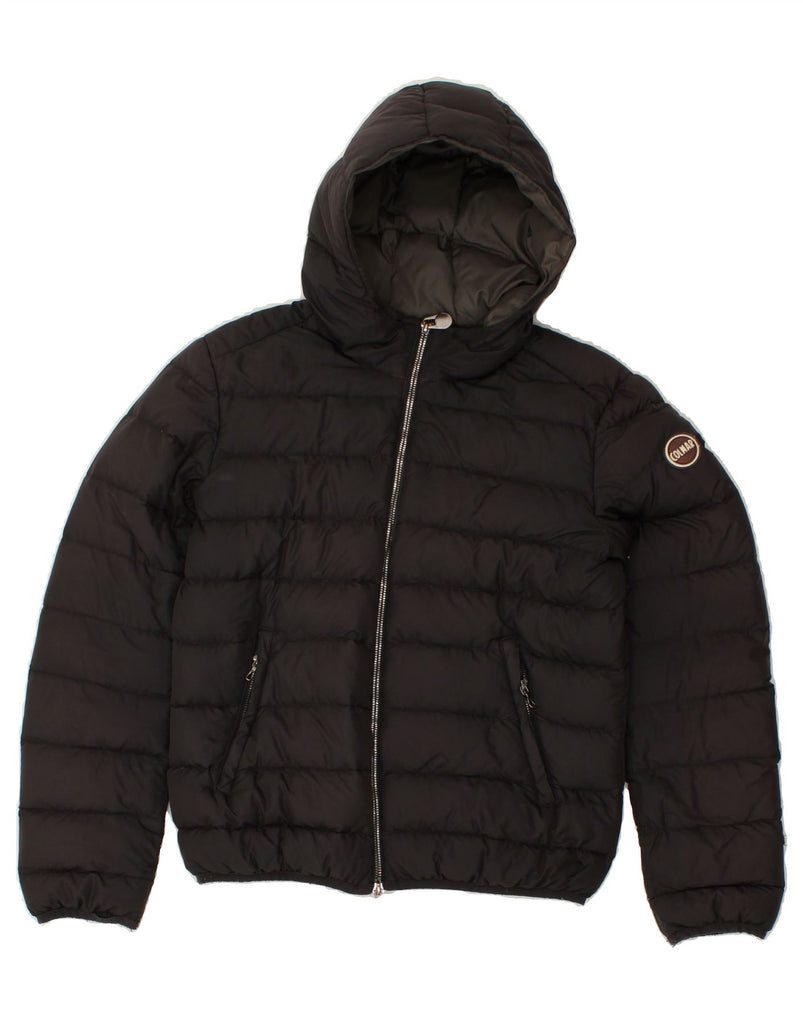 COLMAR Womens Hooded Padded Jacket IT 42 Medium Black Polyester | Vintage Colmar | Thrift | Second-Hand Colmar | Used Clothing | Messina Hembry 