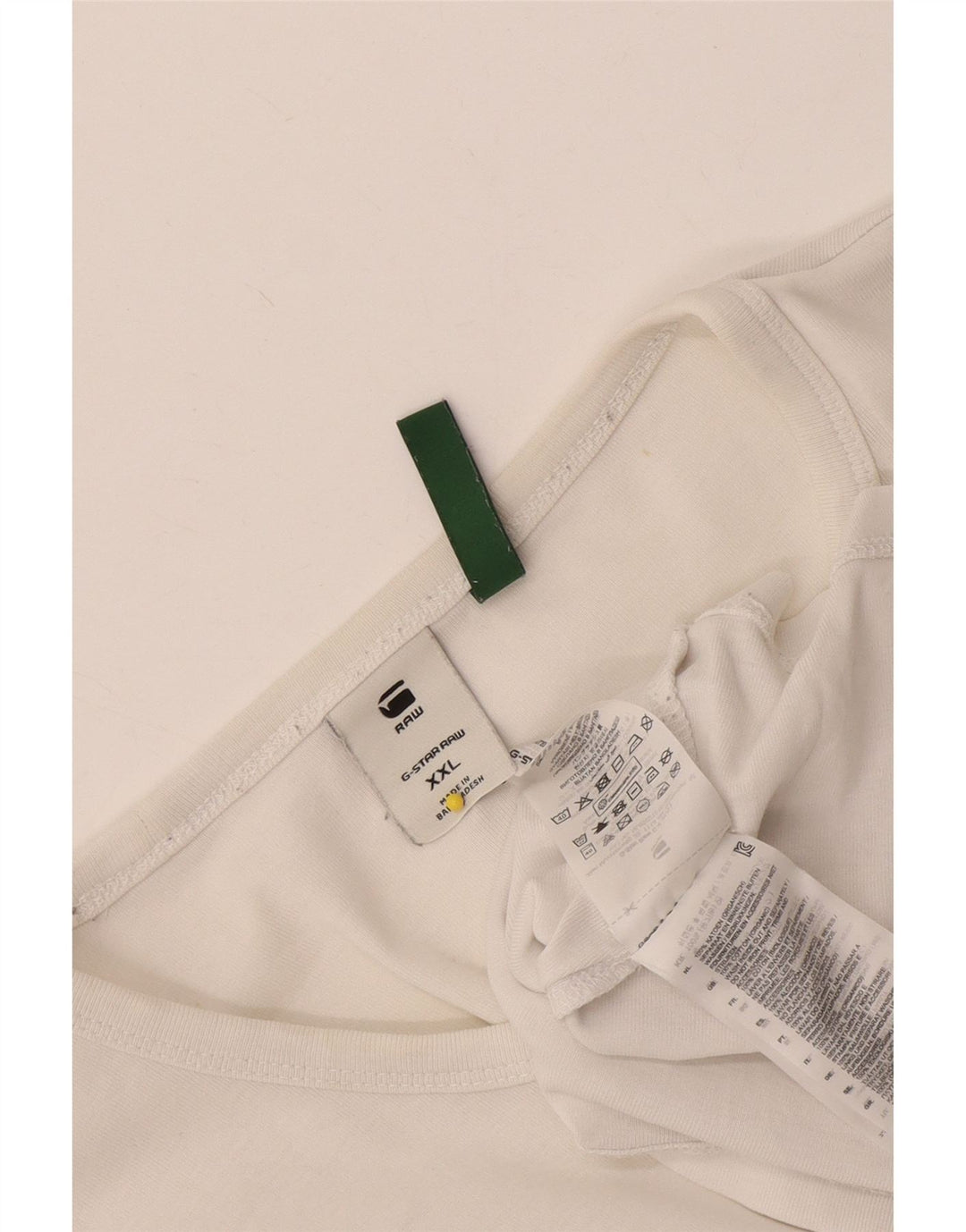 G-Star Mens T-Shirt Top 2XL White Cotton