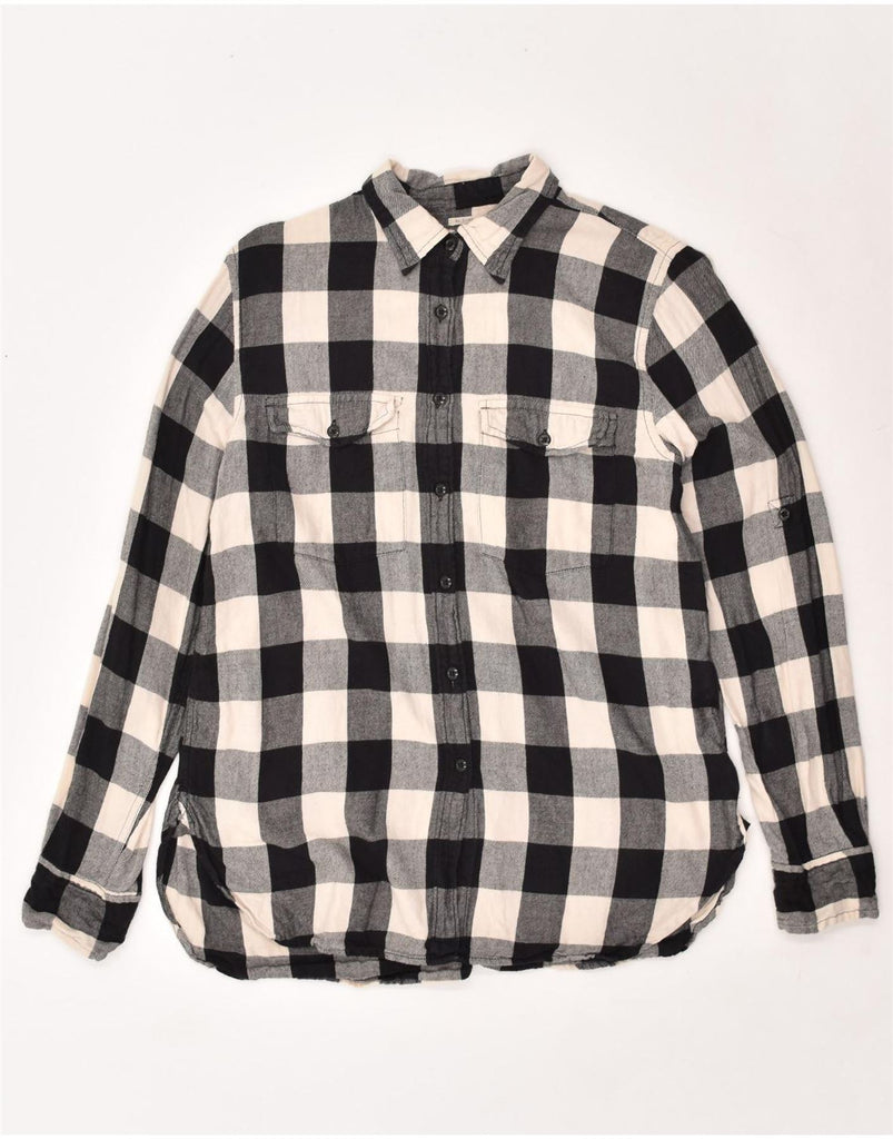 RALPH LAUREN Womens Shirt UK 12 Medium Black Check Cotton | Vintage Ralph Lauren | Thrift | Second-Hand Ralph Lauren | Used Clothing | Messina Hembry 