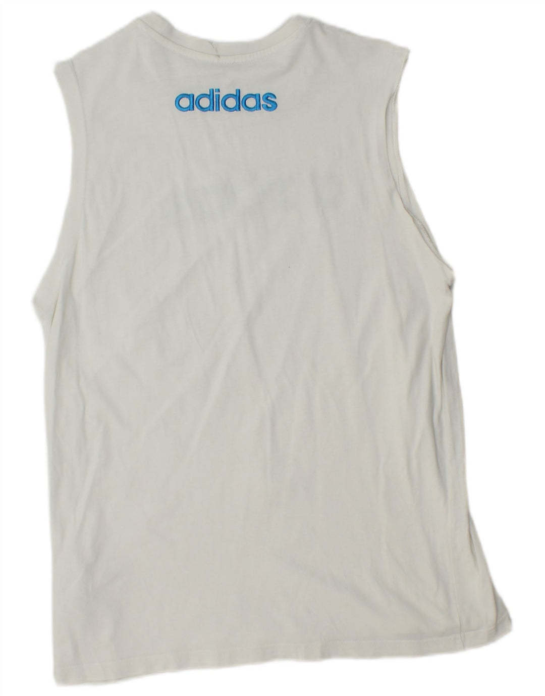 Adidas Mens Graphic Vest Top Medium White Cotton