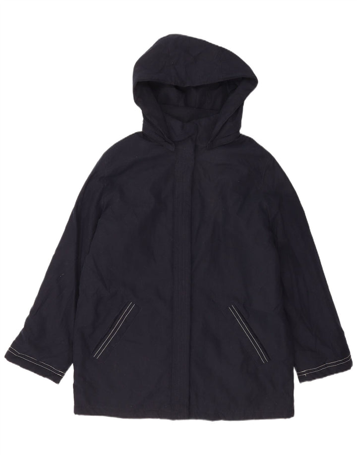 Marks & Spencer Womens Hooded Windbreaker Jacket UK 16 Large Navy Blue