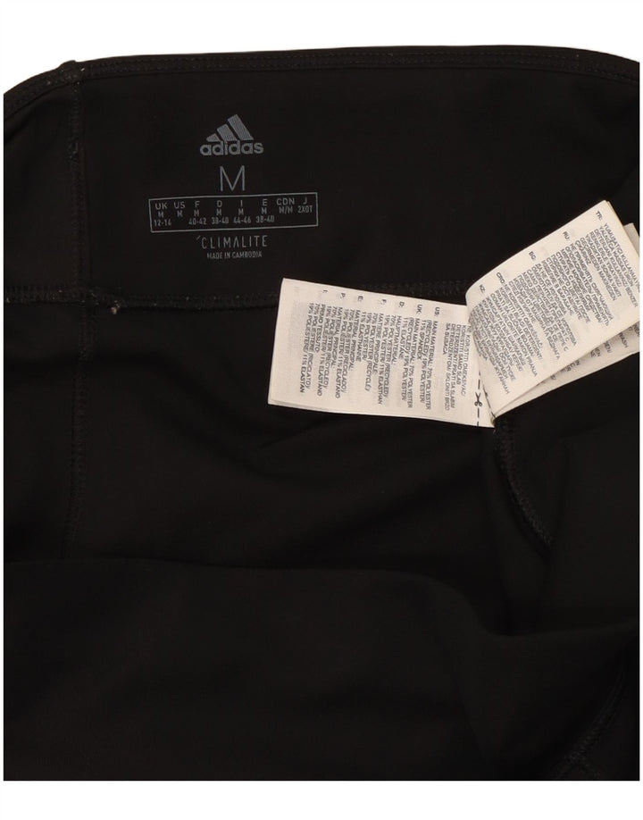 ADIDAS Womens Climalite Leggings UK 12/14 Medium  Black Polyester