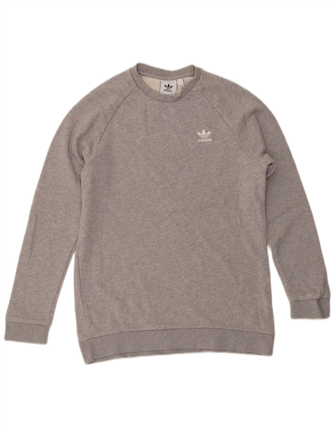 ADIDAS Mens Sweatshirt Jumper Medium Grey Flecked Cotton