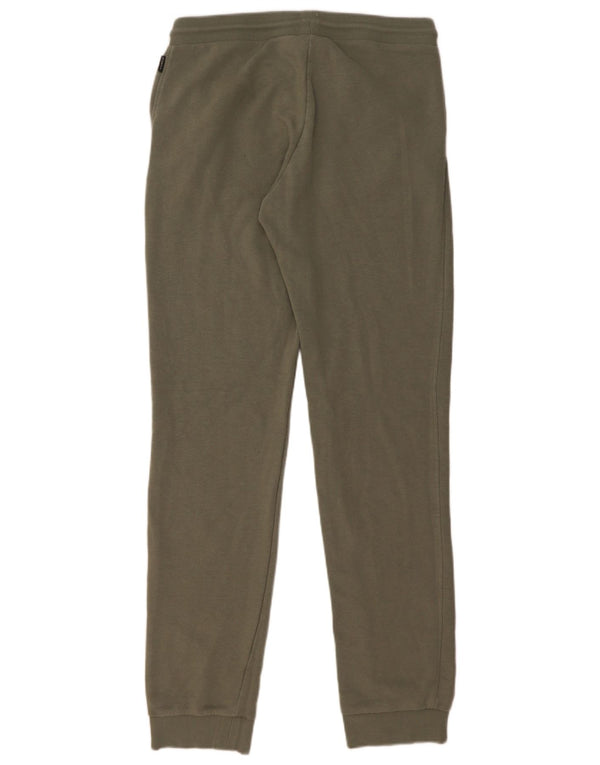 O'Neill Womens Graphic Tracksuit Trousers Joggers UK 14 Medium Khaki Cotton