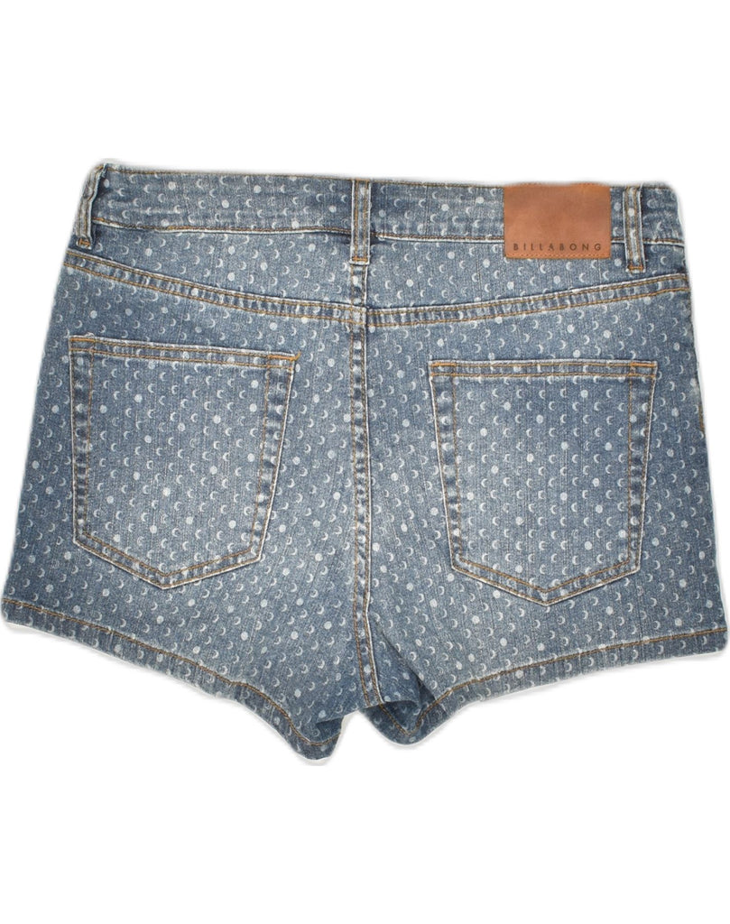 BILLABONG Womens Denim Shorts W32 Large Blue Spotted Cotton | Vintage Billabong | Thrift | Second-Hand Billabong | Used Clothing | Messina Hembry 