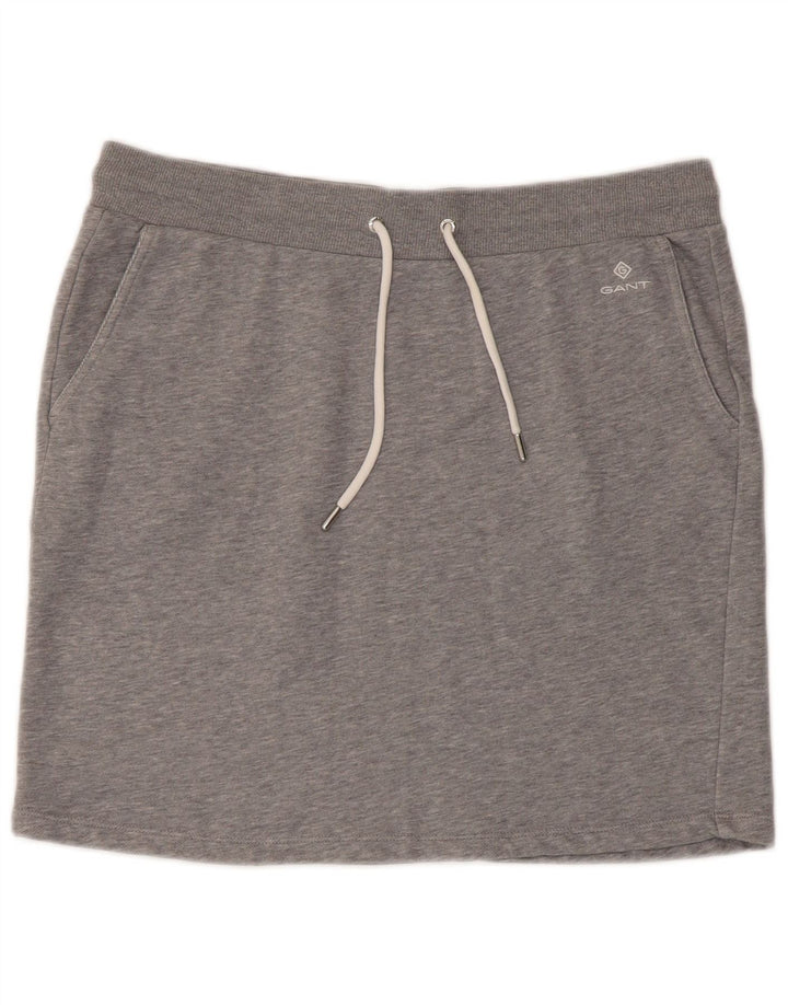 Gant Womens Mini Skirt UK 18 XL Grey Cotton