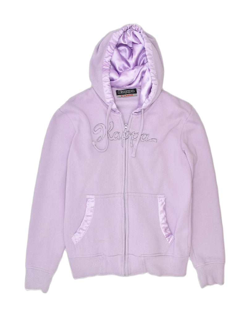 KAPPA Girls Zip Hoodie Sweater 15-16 Years XL Purple Cotton | Vintage | Thrift | Second-Hand | Used Clothing | Messina Hembry 