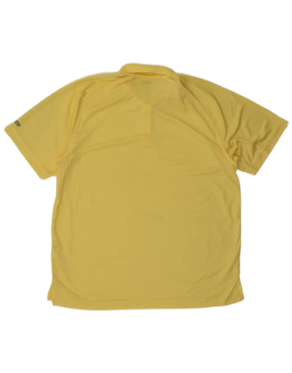IZOD Mens Golf Polo Shirt XL Yellow Polyester