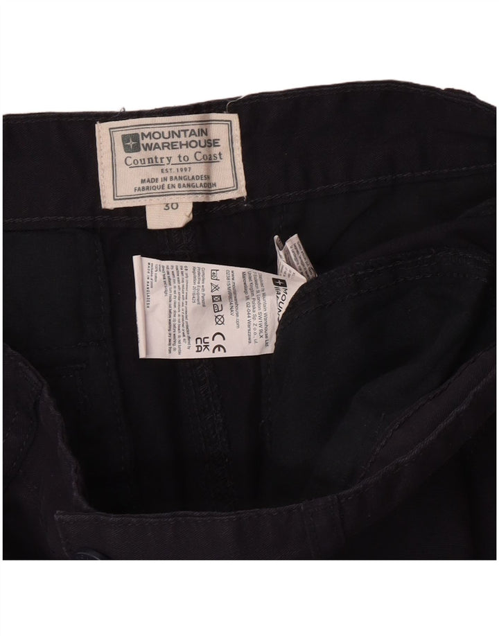Mountain Warehouse Mens Regular Cargo Shorts W30 Medium Navy Blue Cotton