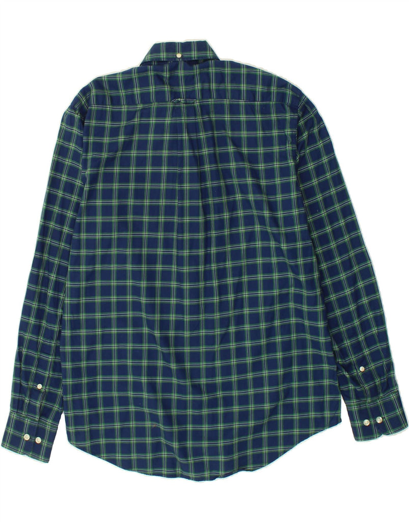 GANT Mens Shirt Medium Navy Blue Check Cotton | Vintage Gant | Thrift | Second-Hand Gant | Used Clothing | Messina Hembry 