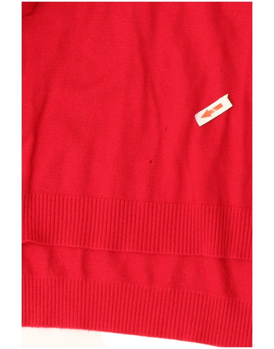Vintage Womens Oversized Boat Neck Jumper Sweater UK 10 Small Red
