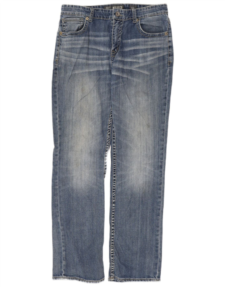 BKE Mens Tyler Straight Jeans W34 L32 Blue Cotton