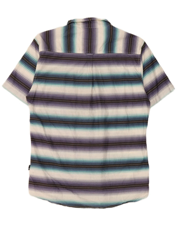 Rip Curl Mens Short Sleeve Slim Fit Shirt Large Multicoloured Striped