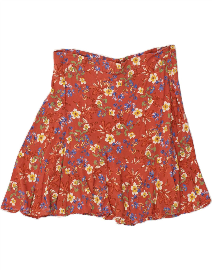 PIMKIE Womens Mini Skirt W29 Medium Brown Floral | Vintage Pimkie | Thrift | Second-Hand Pimkie | Used Clothing | Messina Hembry 