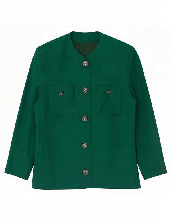 Vintage Womens 5 Button Blazer Jacket UK 10 Small Green