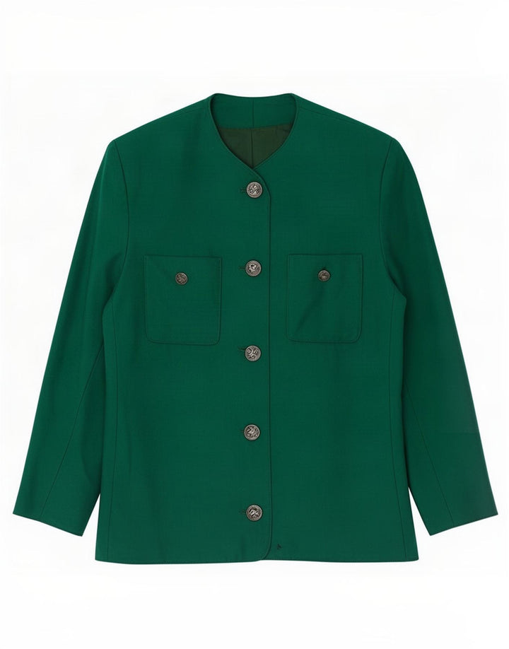 Vintage Womens 5 Button Blazer Jacket UK 10 Small Green