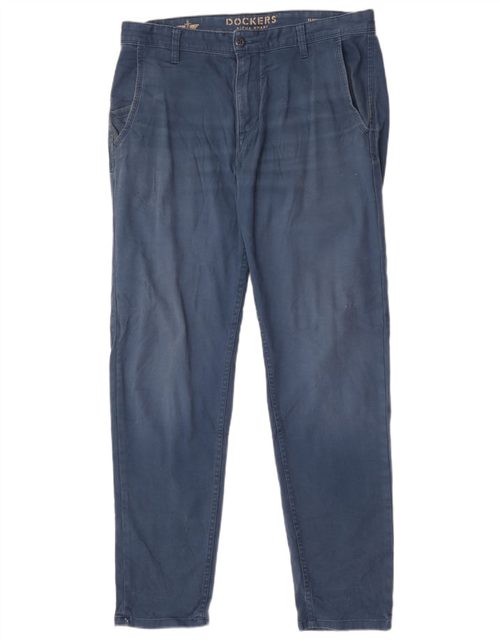 Dockers Mens Alpha Tapered Chino Trousers W32 L32 Blue