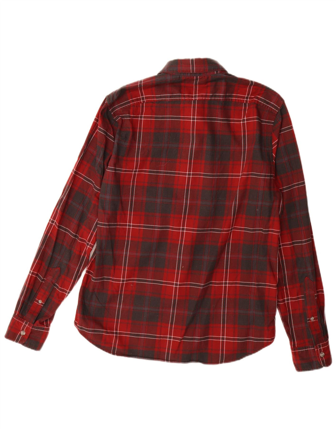 Timberland Mens Slim Fit Flannel Shirt Medium Red Check Cotton