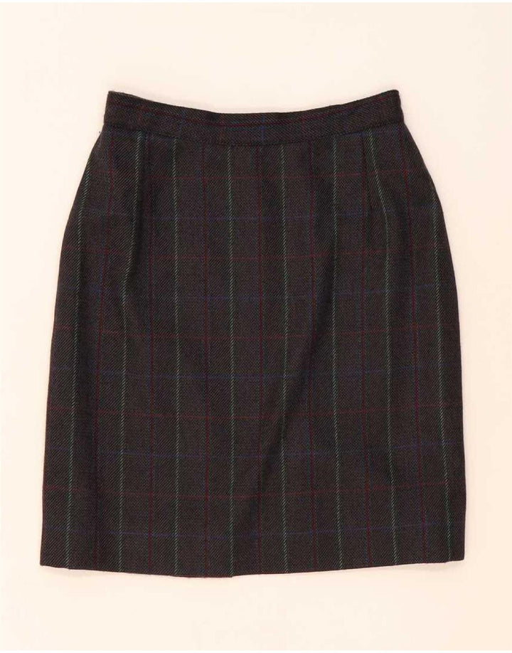 Vintage Womens 2 Piece Skirt Set IT 42 Medium W26 Brown Check