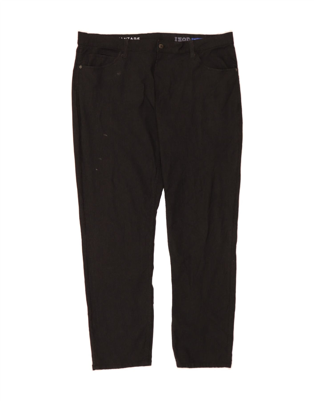IZOD Mens Straight Casual Trousers W40 L32  Black Rayon Vintage Izod and Second-Hand Izod from Messina Hembry 