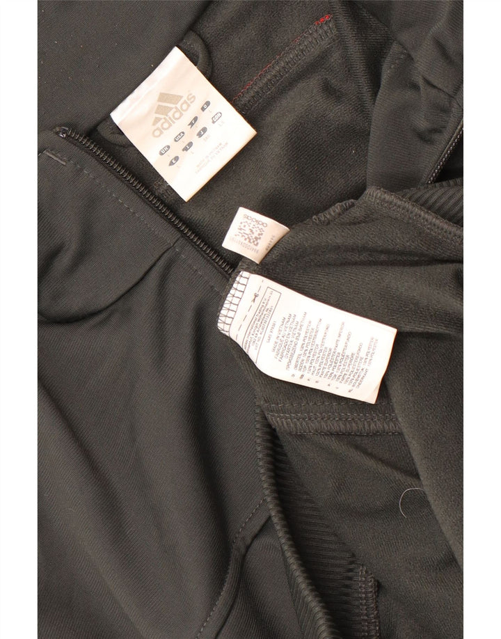 Adidas Mens Tracksuit Top Jacket Large Grey Colourblock Polyester