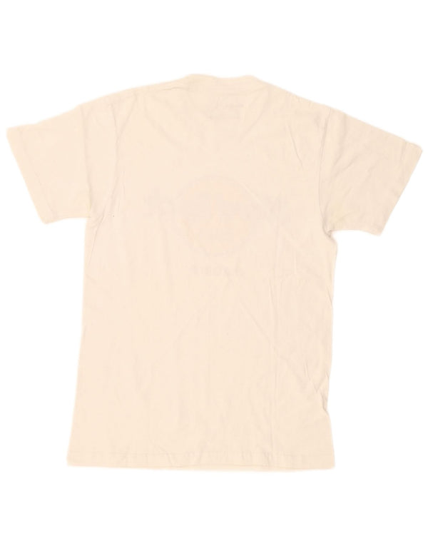 Hard Rock Cafe Mens Madrid Graphic T-Shirt Top Small White Cotton