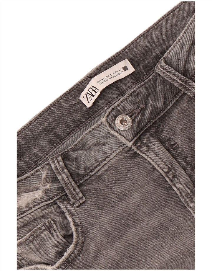 Zara Womens Cropped Jeans EU 40 Medium W30 L24 Grey