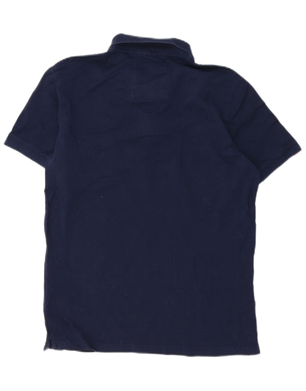 Superdry Mens Polo Shirt XL Navy Blue Cotton
