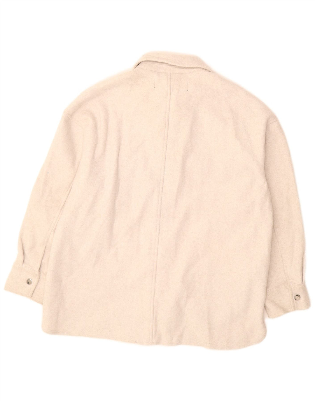 Zara Womens Overshirt Oversized Shirt UK 10 Small Off White Polyester