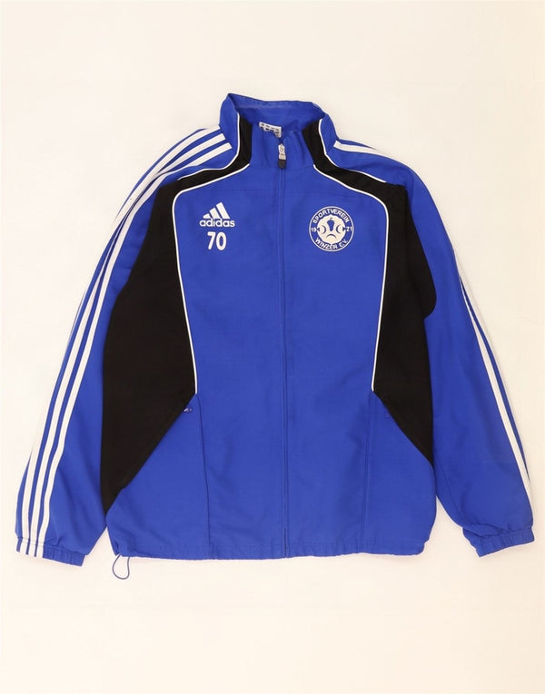 Adidas Mens Graphic Tracksuit Top Jacket UK 38/40 Medium Blue Colourblock