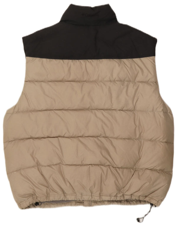 Columbia Mens Padded Gilet UK 42 XL Beige Colourblock Polyester