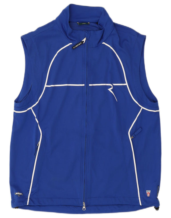 Chervo Mens Sleeveless Tracksuit Top Jacket IT 52 Large Blue