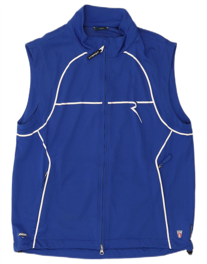 Chervo Mens Sleeveless Tracksuit Top Jacket IT 52 Large Blue