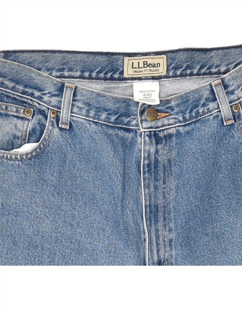 L.L.BEAN Womens High Waist Tapered Jeans US 18 2XL W36 L30 Blue Cotton | Vintage L.L.Bean | Thrift | Second-Hand L.L.Bean | Used Clothing | Messina Hembry 