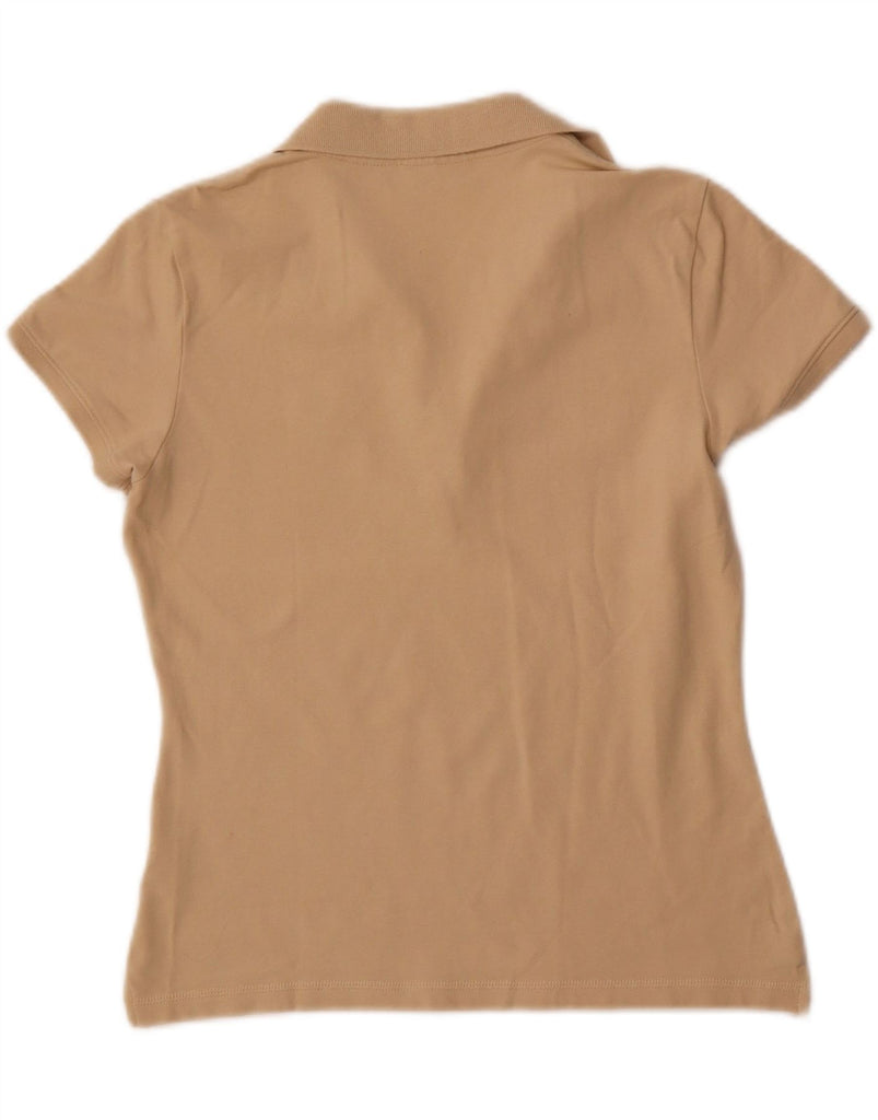 POLO RALPH LAUREN Womens Polo Shirt UK 14 Large Beige Cotton Vintage Polo Ralph Lauren and Second-Hand Polo Ralph Lauren from Messina Hembry 