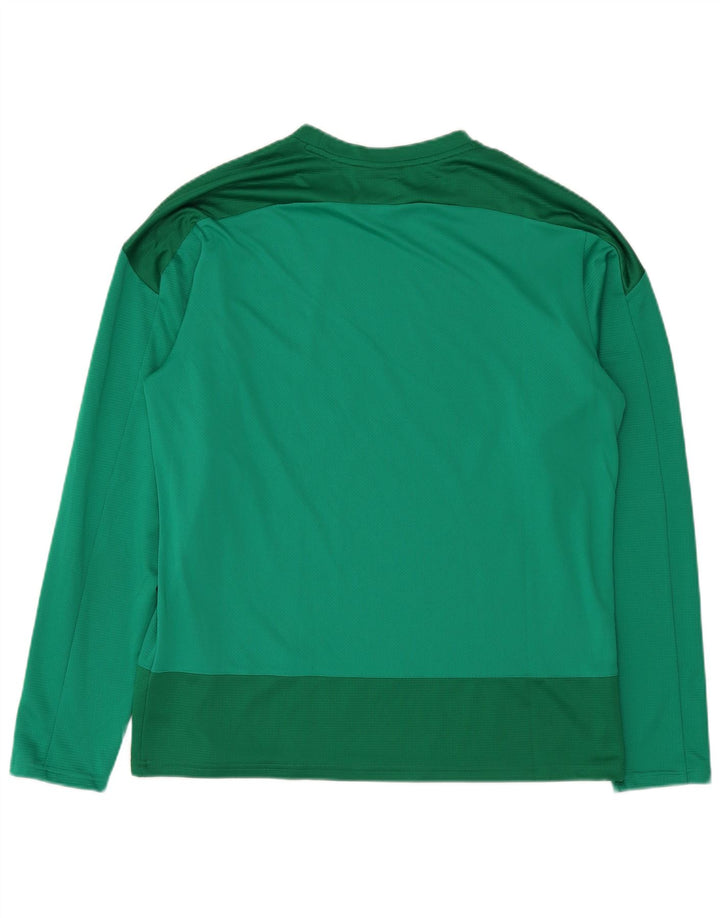 Puma Mens Top Long Sleeve XL Green Colourblock Polyester