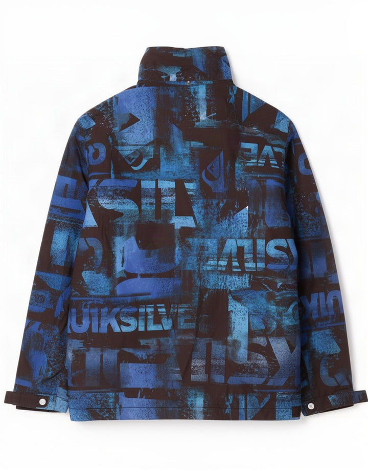 Quiksilver Boys Graphic Ski Jacket 13-14 Years Blue Polyester