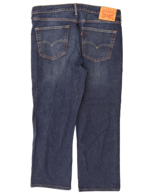 Levi's Mens 541 Tapered Jeans W34 L27 Navy Blue Cotton