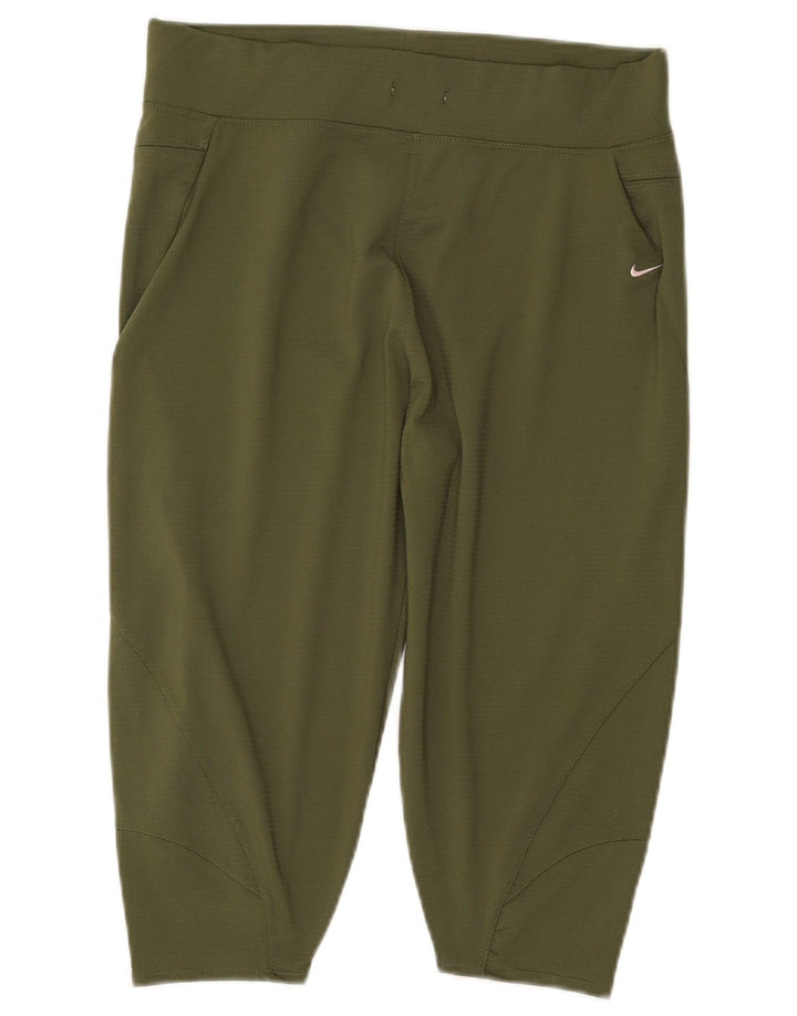 Nike Womens Bermuda Sport Shorts UK 8/10 Small  Green Polyester
