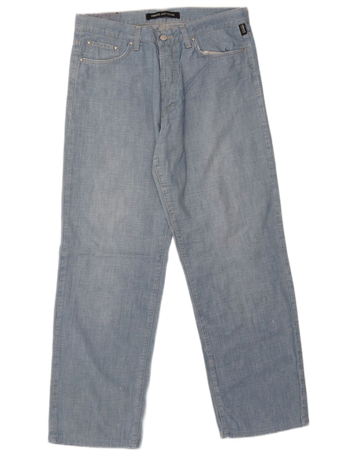 Versace Mens Straight Jeans IT 50 Large W36 L37 Blue Cotton