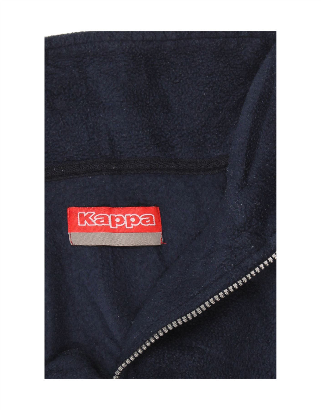 KAPPA Mens Zip Neck Fleece Jumper Medium Navy Blue Polyester