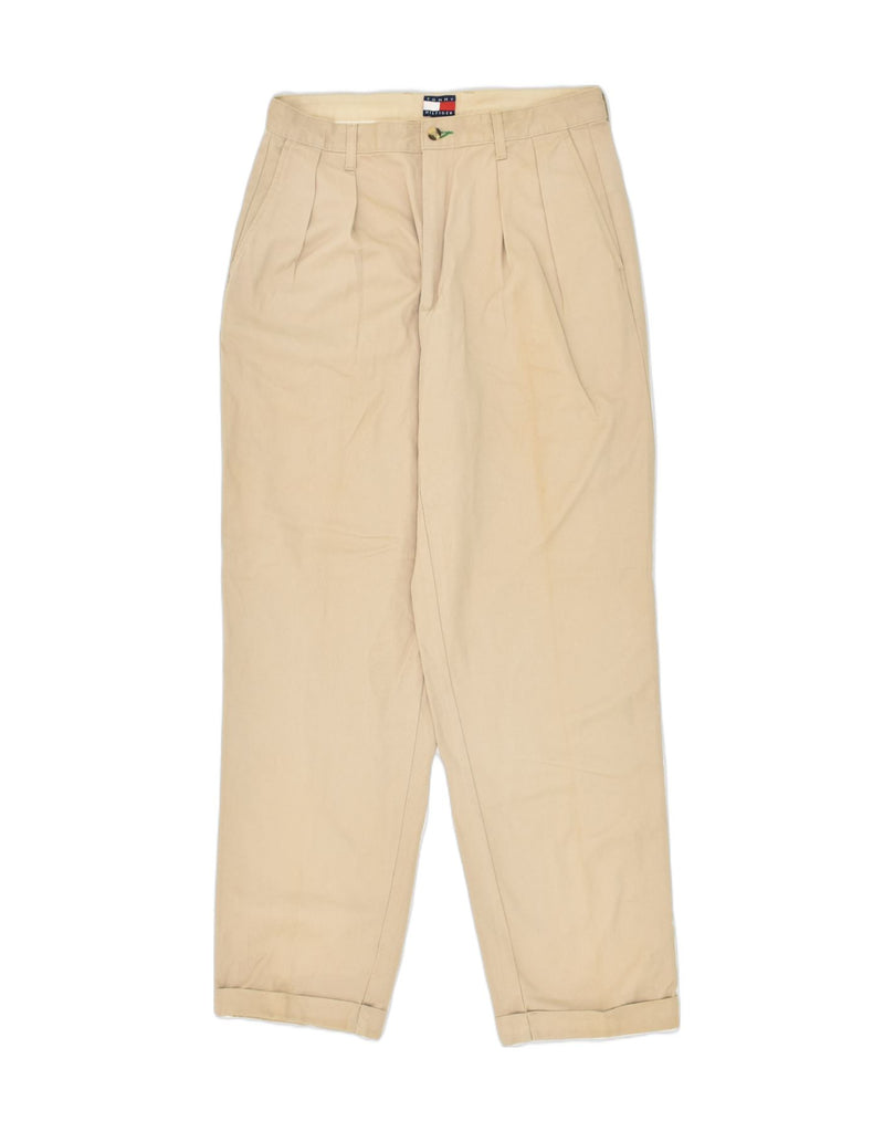 TOMMY HILFIGER Mens Pegged Casual Trousers W33 L32 Beige Cotton | Vintage Tommy Hilfiger | Thrift | Second-Hand Tommy Hilfiger | Used Clothing | Messina Hembry 