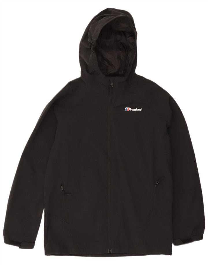 Berghaus Boys Hooded Raincoat 12-13 Years Black Polyamide