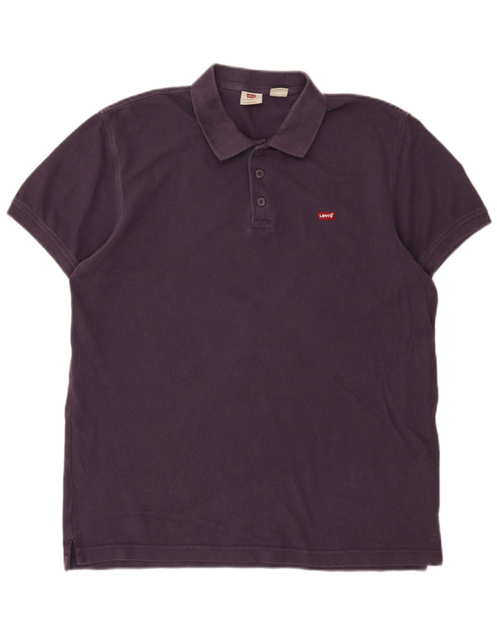 Levi's Mens Standard Fit Polo Shirt Large Purple Cotton