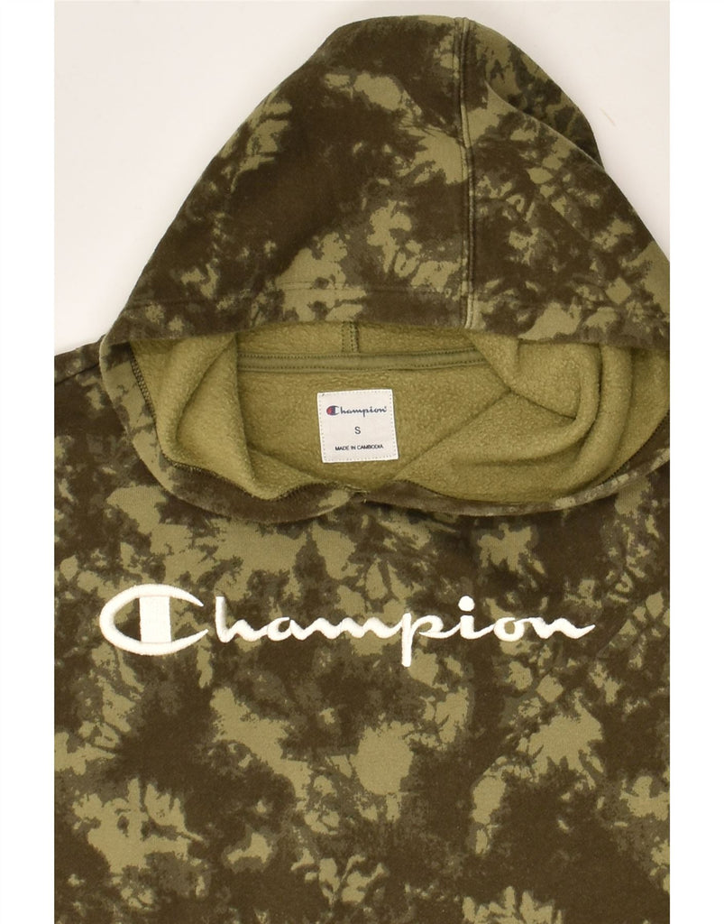 CHAMPION Boys Hoodie Jumper 14-15 Years Small Khaki Camouflage Cotton | Vintage Champion | Thrift | Second-Hand Champion | Used Clothing | Messina Hembry 