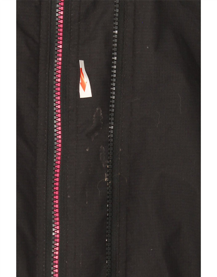 Superdry Womens Windcheater Hooded Rain Jacket UK 10 Small Black Nylon