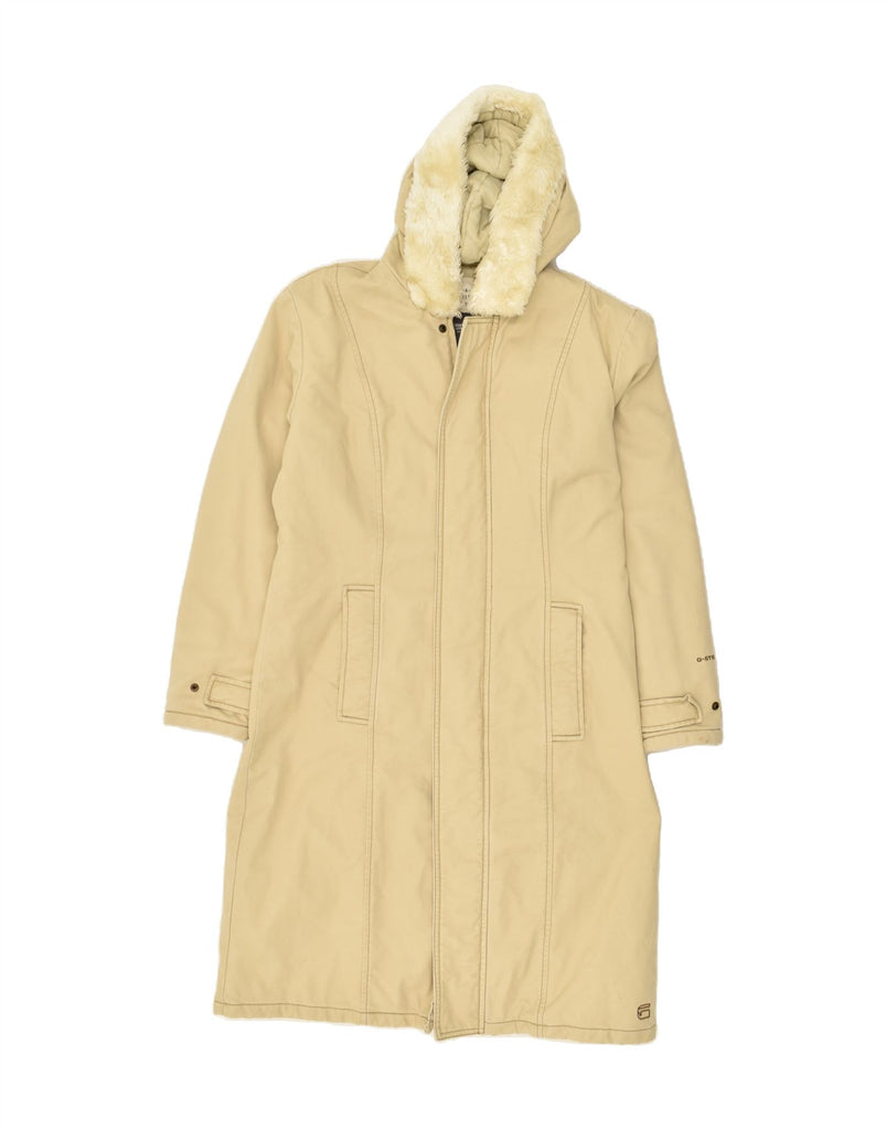 G-STAR Womens Windbreaker Coat UK 14 Large Beige Cotton Vintage G-Star and Second-Hand G-Star from Messina Hembry 