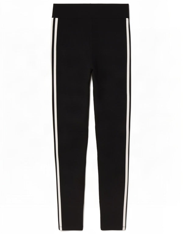 Adidas Womens Graphic Leggings UK 6 XS Black Cotton