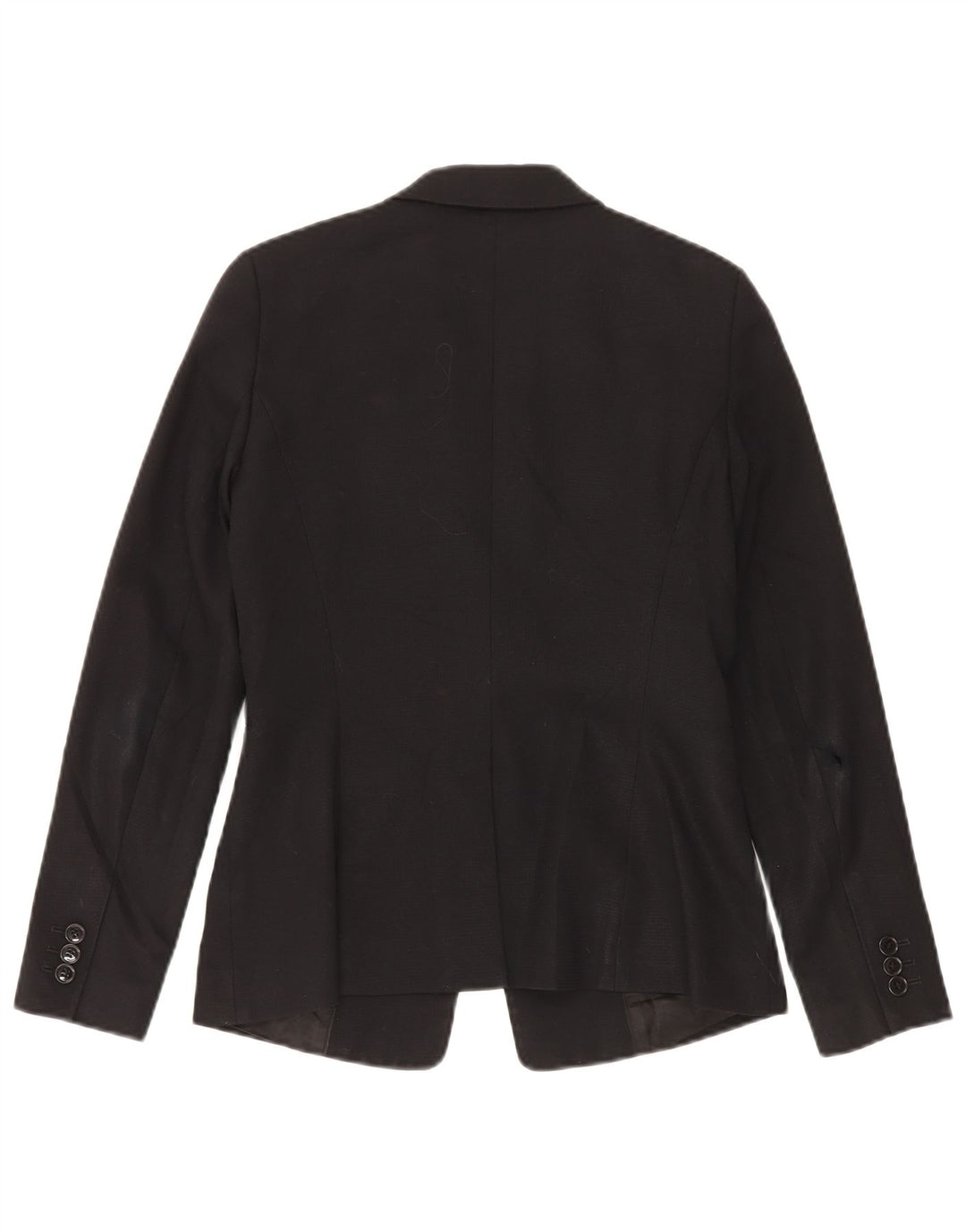 Reiss Womens 1 Button Blazer Jacket UK 10 Small Black Wool