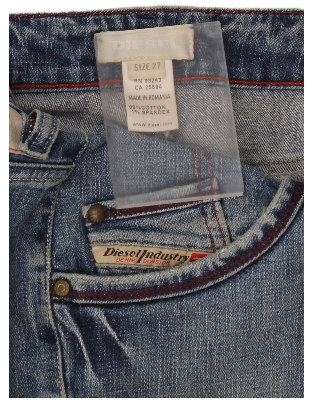 DIESEL Womens Mini Denim Skirt W27 Small Blue Cotton